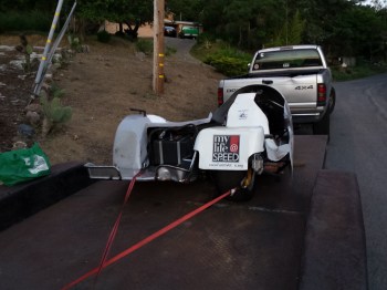 Heading to a new home, bon voyage.