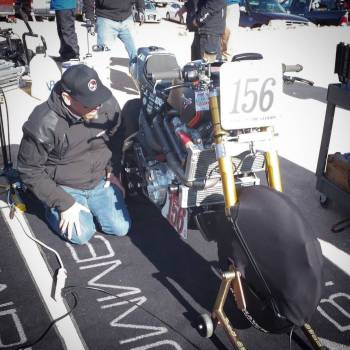 Engine no workie for the Project 156 bike. The problem did not appear serious.