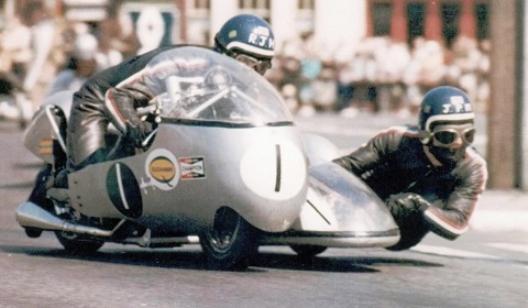 Dick Hawes Sidecar Isle of Man 1969 at Ramsey