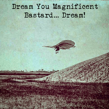 otto lilienthal flies a glider off a hill