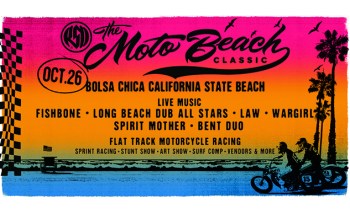 moto beach classic motorcycle race flyer