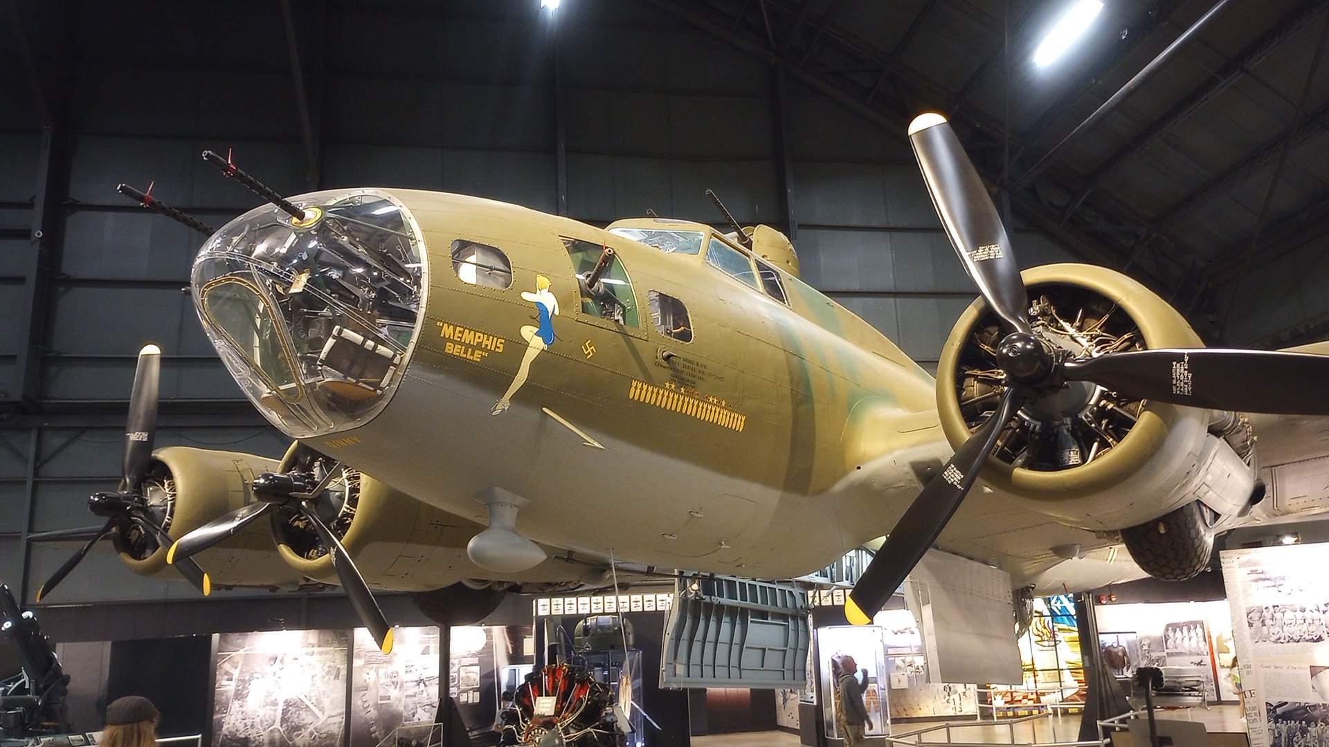 B-17 Memphis Belle on display at the US Air Force Museum
