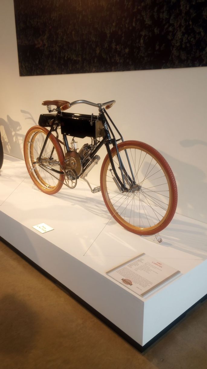 replica of George Wyman's california motorcycle, the first to cross the united states america.