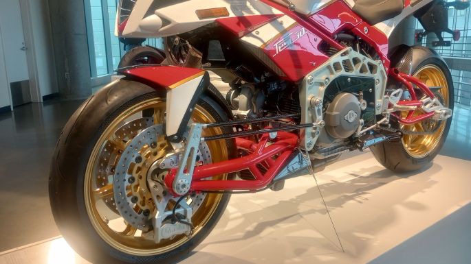 The hub center steering system of the Bimota Tesi 3D